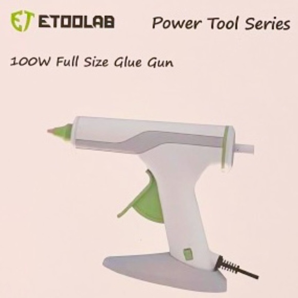 🆕- Full Size Hot Glue Gun & Glue Sticks Kit 100W with Anti-Drip Nozzle 12PCS